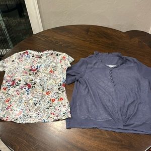 A New Day Shirt. Sheer. Bundle with unnamed shirt. Size M